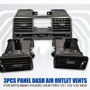 3PCS Panel Dash Air Outlet Vents Assy For Mitsubishi Pajero Montero V31 V32 V33