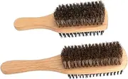 BESPORTBLE Double-sided Boar Bristle Brush Set for Men Smoothing Comb for Hair Beard 1 Gentle Styling Tool for Thin Fine Hair