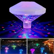 WANTERONG Swimming Pool Lights - LED Color Changing Swimming Pool Floating Light, IP68 Waterproof Floating Pool Lights with 8 Modes Lighting for Disco Pool Pond Fountain Garden Party Decoration