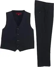 [Gioberti] 2 Piece Kids Boys Black Vest and Pants Formal Set 16