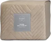 Ardor Boudoir Hana Embossed Velvet Quilt Cover Set, Champagne, King