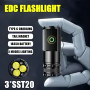 Super Bright LED Flashlight Zoomable Rechargeable Mini Tactical Waterproof Torch