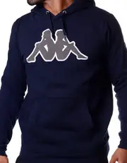 4 X Mens Kappa Logo Tairiti Hooded Sweater 922 Pullover Hoodie Blue/Grey