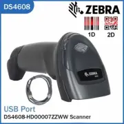 Zebra DS4608-HD00007ZZWW Wired USB Imager 1D 2D Handheld Barcode Scanner Black