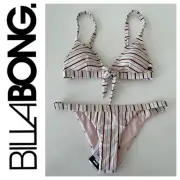 BNWT BILLABONG GIRLS KIDS MALIBU STRIPE BIKINI SET SIZE 10 RRP $79.99