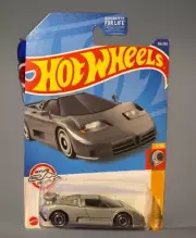 '94 Bugatti EB110 SS Hot Wheels 2022 Turbo #62 Silver AeroDisc Rims 1:64 Loose
