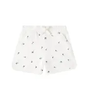 [Bonpoint] Bonpoint Caroline embroidered cotton fleece shorts Y 14 white