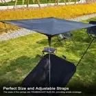 70x85cm BLACK Camping Chair Canopy Portable Moon Chair Sunshades Beach Chai CE