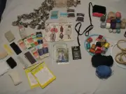 Sewing Supplies Lot - Embroidery, Thread, Patterns Lace Rick Rack Accessory