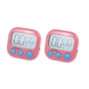 2 Pcs Kitchen Timer Child Large-screen Digital Alarm Clock Magnetic Ultra Thin