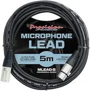 Precision Audio XLR to XLR Studio Stage Microphone Lead 5m MLEAD5 5m