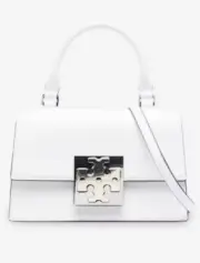 Tory Burch Bon Bon Spazzolato Mini Top Handle Bag White Original Packaging