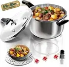 Wantjoin Pressure Cooker, 8 Quart Stainless Steel Pressure Canner, Induction Com