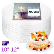 10Pcs Round Masonite Cake Board 10" 12" Inch Cupcake Box Cake Boards Wedding DIY