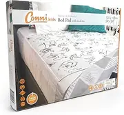 Conni Kids Reusable Bed Pad with Tuck-ins, Waterproof, Absorbent and Washable Protector Pad for Toilet Training and Youth Incontinence, Aussie Animals Print, 100 x 100 cm
