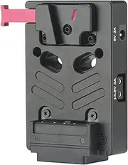 Nitze V Mount Battery Adapter Plate with 8V/3A DC,14.8V/3A D-tap,PD 3.0 USB-C Output Ports Compatible with DSLR Cameras,Red Komodo,Canon C70,BMPCC 6K Pro,Z Cam E2 Flagship