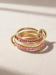 [Spinelli Kilcollin] Spinelli Kilcollin - Norah Set Of Three 18-karat Gold Sapphire Rings - 8 8 Gold