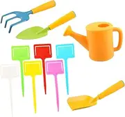 1Set Mini Gardening Tools Planting Kit with Shovels Watering Can Plant Labels for Fun Outdoor Gardening Supplies for Boys