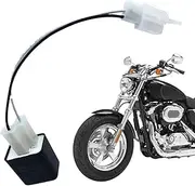 Motorcycle Flasher Relay - 2-Pin Cable Adapter Connector Relay,Copper Wires for Indicator Turn Lights, Replacement Parts Motorcycle Accessories, LED Flashing