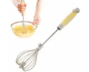 Semi-automatic Egg Beater Adjustable Stainless Steel Egg Mixer