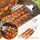 2/4PC Barbecue Skewer Fork Three-Forked Barbecue Fork Household Barbecue Skewer!