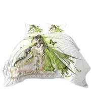 Sexy Fantasy Art the Green Ivy Fairy Coverlet