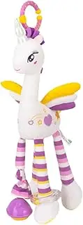Unicorn Plush Doll Bed Hanging Toy Sensory Toy for Crib Stroller Car Seat Educational Soft Fabric No Odor Purple White