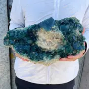 15lbNATURAL Green Cube FLUORITE Crystal Specimen Quartz Cluster Mineral HEALING