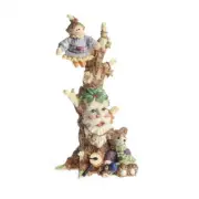 Primitive Whimsical Santa Tree Figurine | 6 Pieces