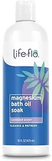 LIFE-FLO Life-Flo Magnesium Bath Oil Soak, Lavender, 16 Fluid Ounce