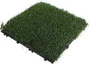 Totority Artificial Grass Rug Interlocking Turf Tile for Use Realistic Lawn Flooring Mat for Gardens Patios Balconies and Backyard Spaces