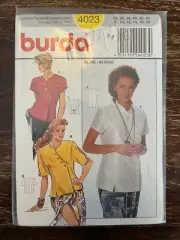 Burda 4023 UNCUT Sewing Pattern, Misses' Blouse, Size 8-18
