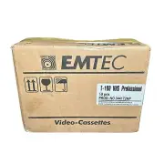 Box of 10 - EMTEC T-160 VHS Professional Video-Cassettes 344172NP