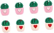 8Pcs Cute Cactus USB Cable Protector Durable Charging Cable Cover for Data Line Protection Full Coverage Fray Prevention for Home Office Use