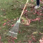 Garden Rake Easy Use Adjustable Metal Leaf Rake for Collecting Loose Debris