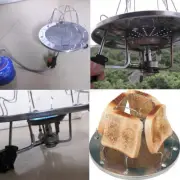 Camping Toaster Rack 4 Slice Toast Tray For Camp Gas Stoves Tool Kitchen -US