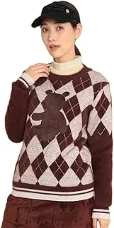[Callaway] C23218205 Women's Crew Neck Knit (Argyle Pattern) / Sweater Golf