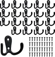 20 pieces coat hooks coat hooks coat rack key hooks double wall hooks cloakroom coat hooks with