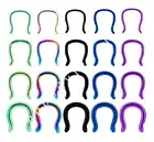 Titanium Plated 316L Surgical Steel Septum Ring 16g 14g 12g 10g - 3/8"