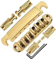[JD.Moon] Roller Saddle Bridge ABR-1 Tune-o-matic Bridge Tailpiece Bridge For Les Paul Guitar (Gold)