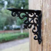 Mini Black Swirl Vintage Metal Shelf Bracket Heavy Duty Home Decor