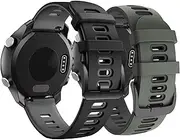 2 Pack Silicone Watch Band for Garmin Forerunner 265 / 255, Garmin Vivoactive 4, Venu 3/2, 22mm Quick Release Replacement Watch Strap for Samsung Watch 3 Band, Gear S3 Frontier, Galaxy Watch 46mm Wristband Accessories