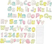 KICHOUSE 1 Set Watercolor Letter Decals for Classroom Bulletin Board DIY Projects Home Decor and Summer Parties for Teacher Announcements and Creative Decoration