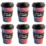 6PK Eco-To-Go Eco-To-Go Bamboo 470ml Reusable Travel Coffee Cup 6.5x14.5cm Hamsa