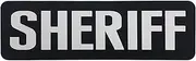 uuKen PVC Sheriff Patch All Black and White 10"×3" for Vests Jackets Uniform Plate Carriers Bags Backpacks(All Black and White,XL 10"×3")