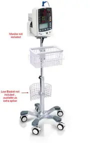 Rolling stand for Mindray Vs-800 DPM3 vital sign monitor new (big wheel )