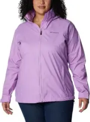 Columbia Women's Plus Switchback Waterproof Packable Rain Jacket, Gumdrop, 3X