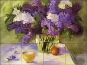 Flower Tile Backsplash Bette Jaedicke Floral Art Ceramic Mural BJA012