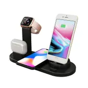 Wireless Charger Dock 3 in 1 Charging Station Wireless Charger Stand for Apple iPhone Watch -Black