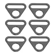 6Pcs 0.98 Inch Triangle Buckle Adjuster D Ring Triangle Buckles Black